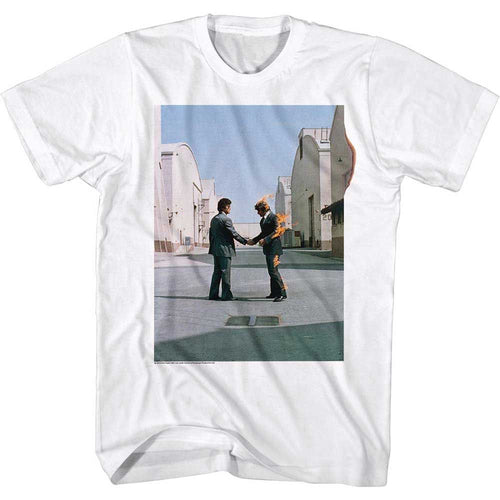 White Pink Floyd t-shirt featuring a Fireguy design