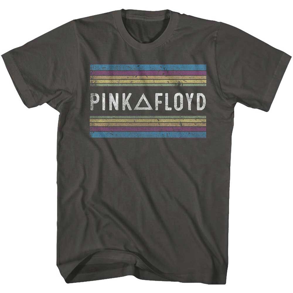 Smoke Gray Pink Floyd t-shirt featuring a Pink Floyd rainbows design