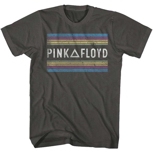 Smoke Gray Pink Floyd t-shirt featuring a Pink Floyd rainbows design