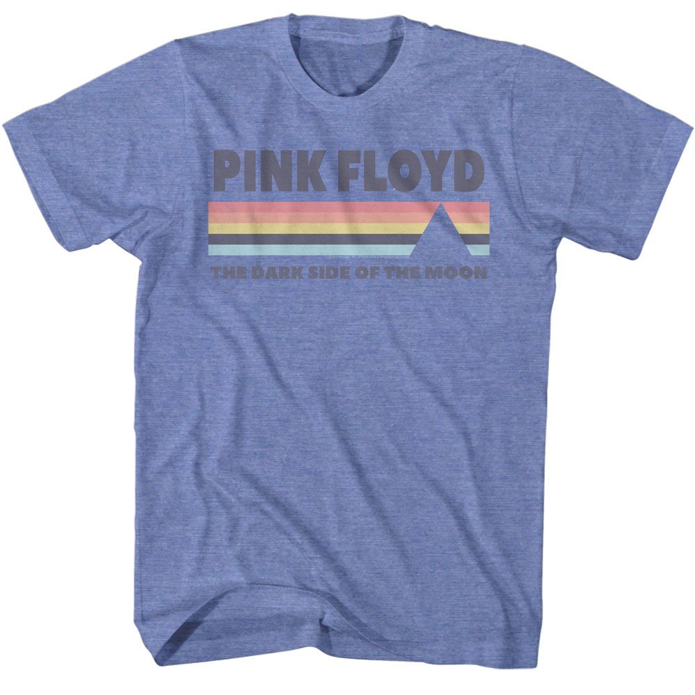 Light Blue Heather Pink Floyd t-shirt featuring a Dark Side of the Moon design