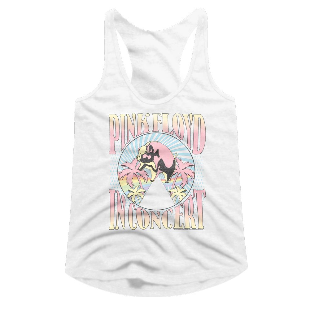 Pink Floyd Ladies Racerback - Palm Trees