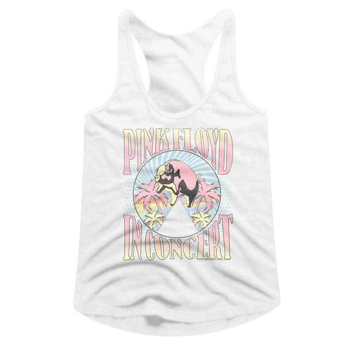 Pink Floyd Ladies Racerback - Palm Trees