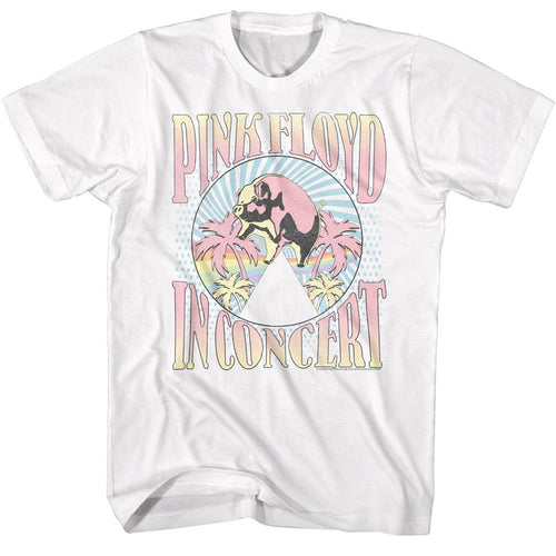 White Pink Floyd t-shirt featuring a Palm Trees design