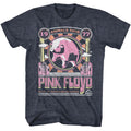 Navy Heather Pink Floyd t-shirt featuring an Animals Tour 1977 design