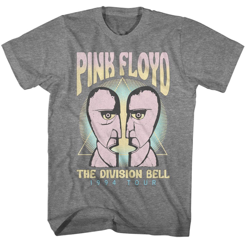 Graphite Heather Pink Floyd t-shirt featuring a Division Bell 1994 Tour design