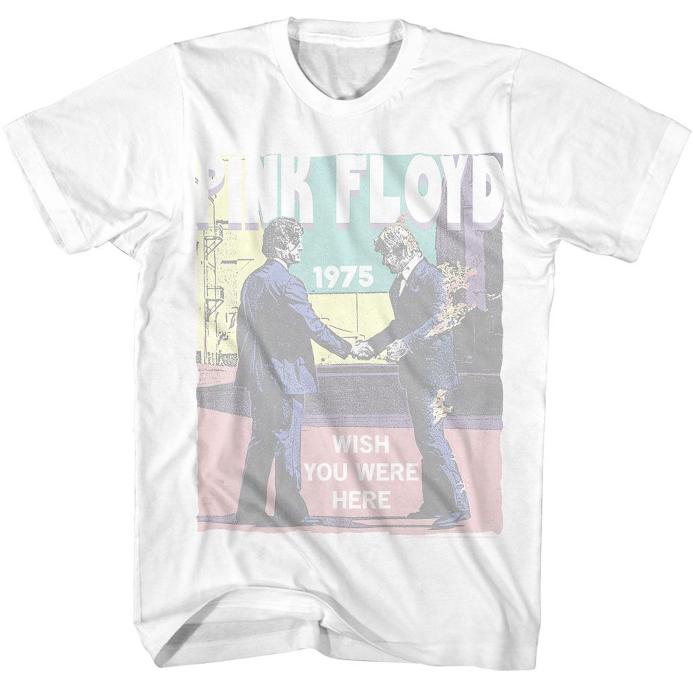 White Pink Floyd t-shirt featuring a Wish You design
