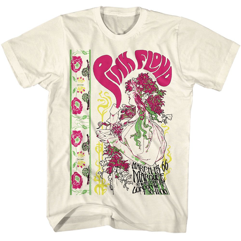 Natural Pink Floyd t-shirt featuring a Psychedelic Tea design