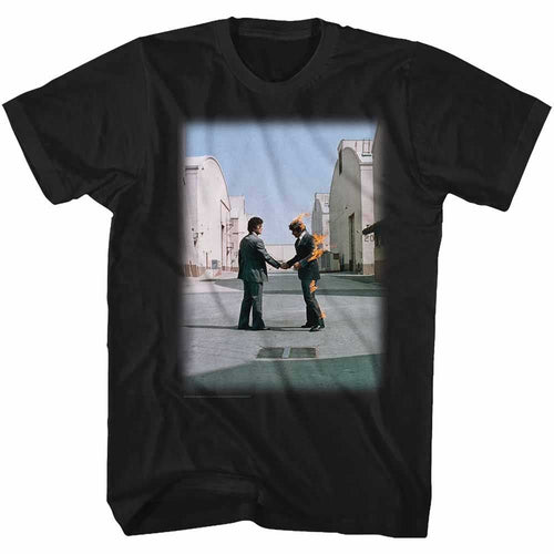 Black Pink Floyd t-shirt featuring a Wish You Were Here Fade design