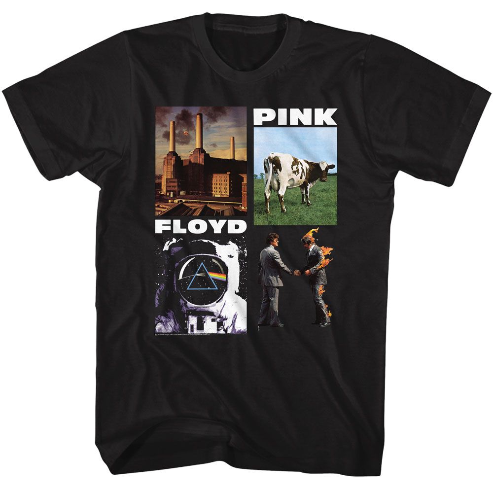 Black Pink Floyd t-shirt featuring a Pink Floyd photos design