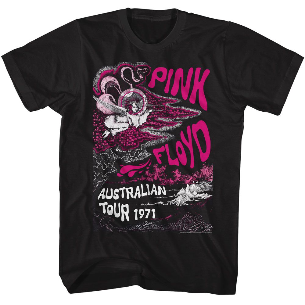 Black Pink Floyd t-shirt featuring a Bird Woman design
