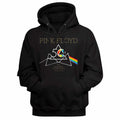Black Pink Floyd pullover hoodie featuring a Dark Side 50th Anniversary design