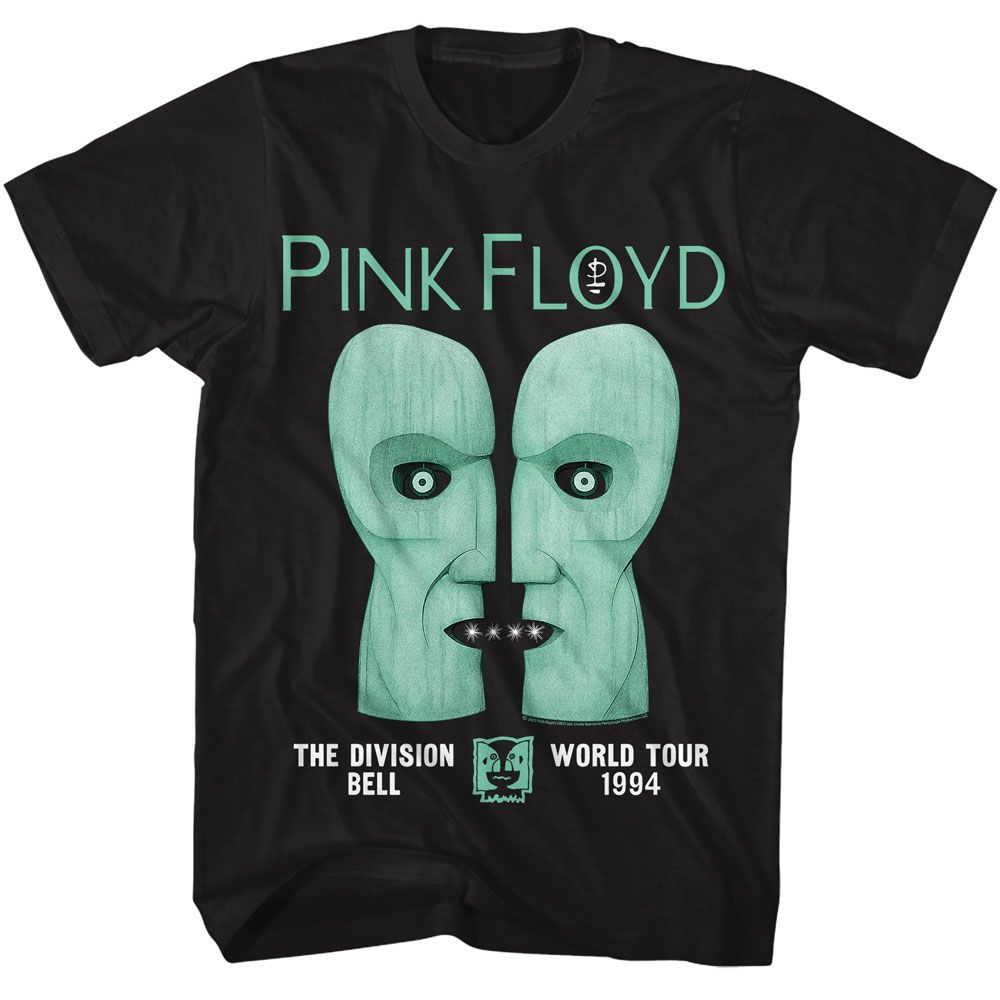 Black Pink Floyd t-shirt featuring a Division Bell Tour design