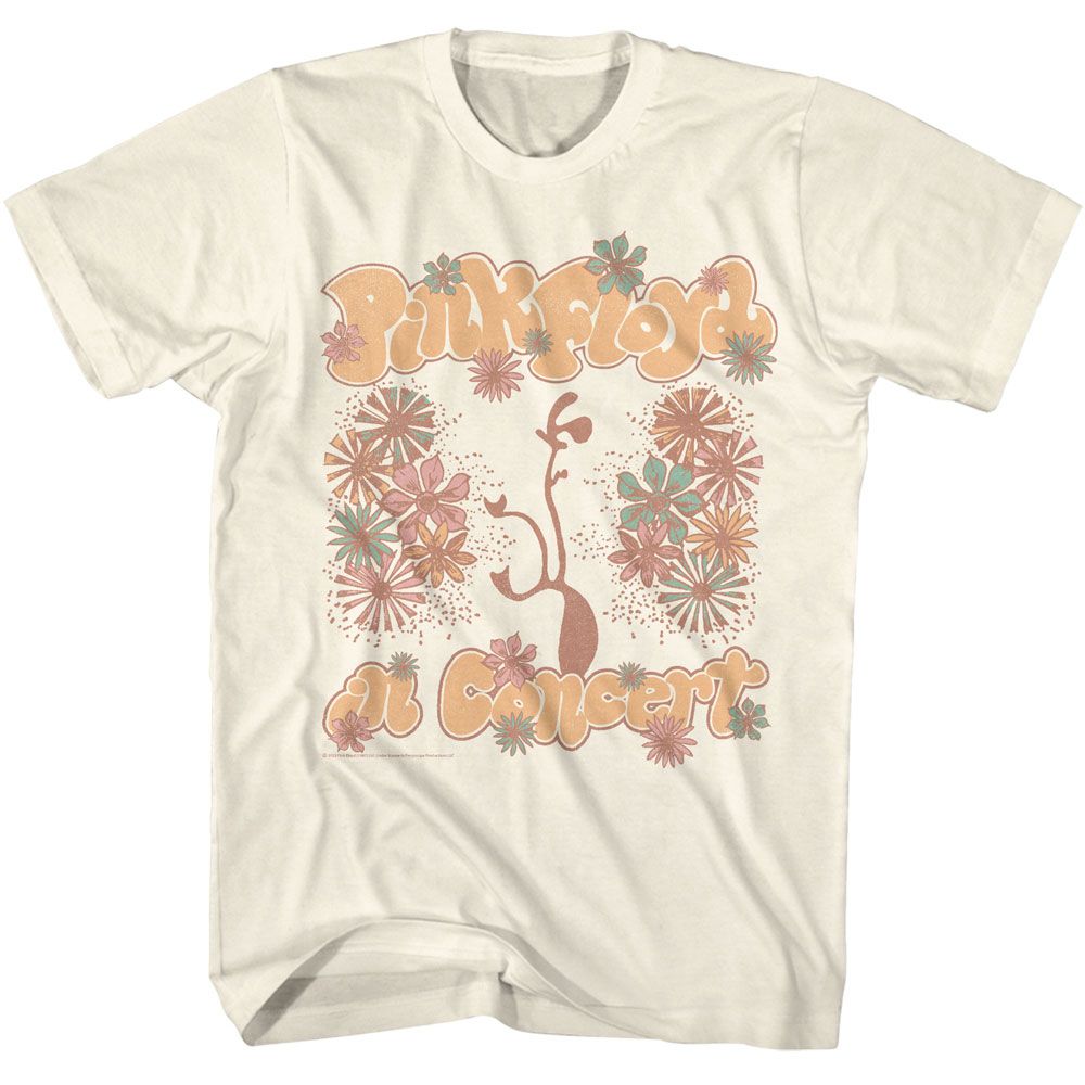 Natural Pink Floyd t-shirt featuring a Floral Lungs design