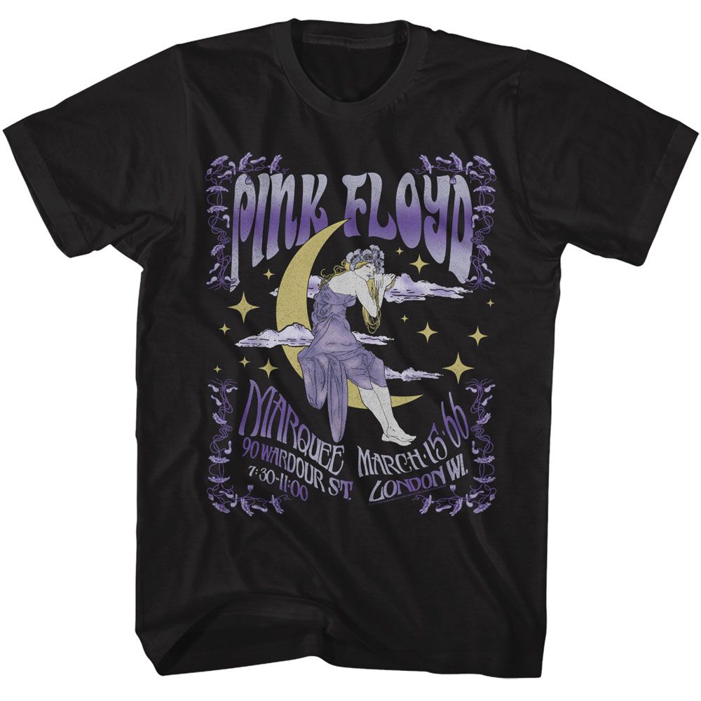 Black Pink Floyd t-shirt featuring a Moon Girl design