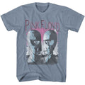 Indigo Heather Pink Floyd t-shirt featuring a Division Bell Heads design
