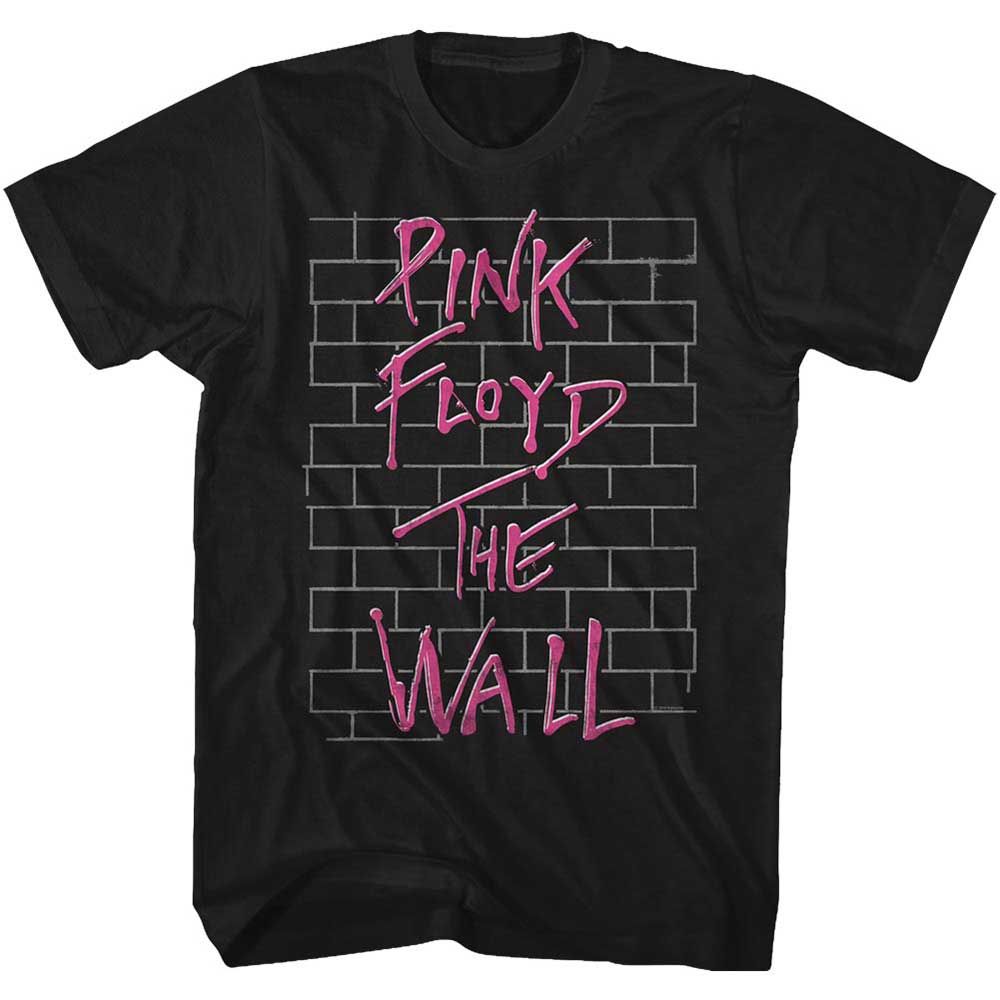 Black Pink Floyd t-shirt featuring a The Wall design