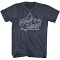 Navy Heather Pink Floyd t-shirt featuring a Rough Prism design