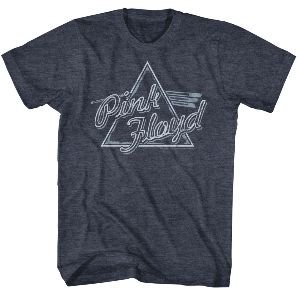 Navy Heather Pink Floyd t-shirt featuring a Rough Prism design