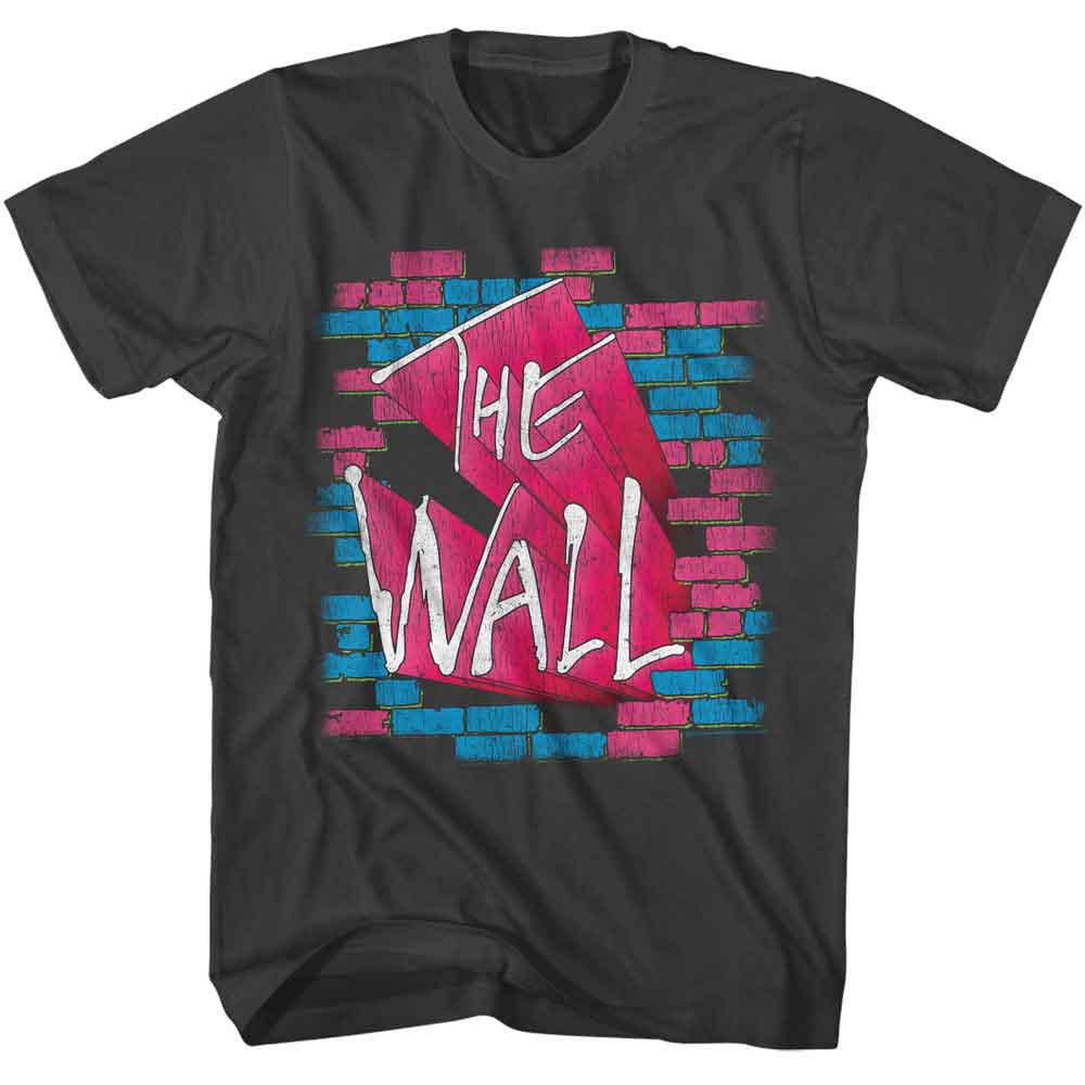 Smoke Gray Pink Floyd t-shirt featuring a The Wall Bricks design