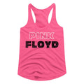 Pink Floyd Ladies Racerback - PNK WHT Outline
