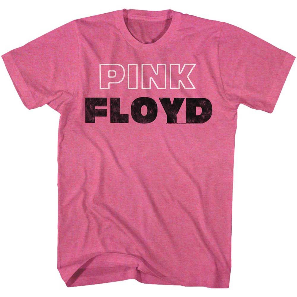 Retro Pink Heather Pink Floyd t-shirt featuring a Pink Floyd outline design