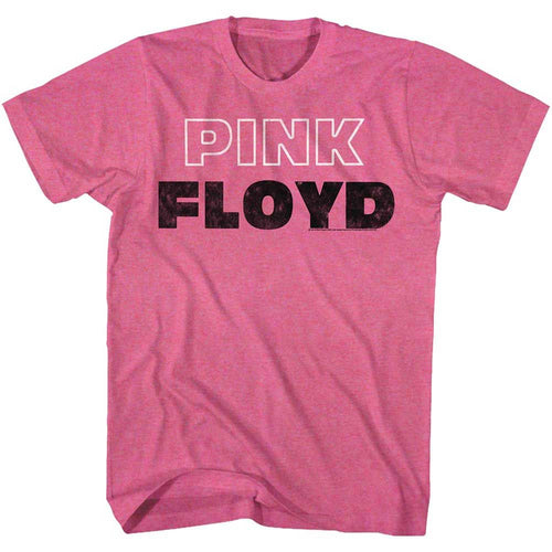 Retro Pink Heather Pink Floyd t-shirt featuring a Pink Floyd outline design