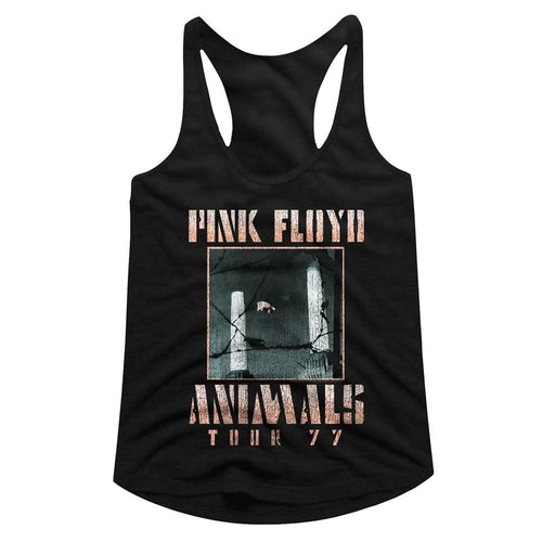 Pink Floyd Ladies Racerback - Animals Tour 77