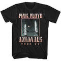 Black Pink Floyd t-shirt featuring an Animals Tour 77 design