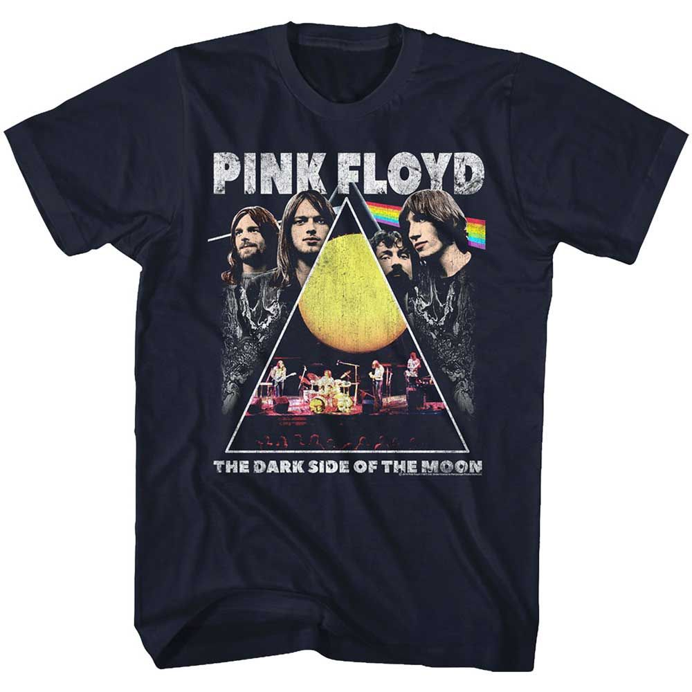 Navy Pink Floyd t-shirt featuring a Pink Floyd logo design