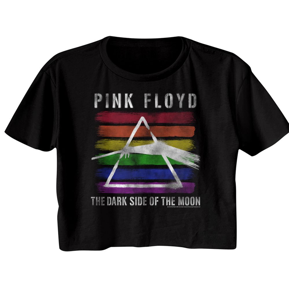 Pink Floyd Ladies Crop Top - Rainbow