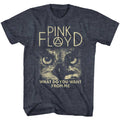 Navy Heather Pink Floyd t-shirt featuring a What Do You Want from Me design