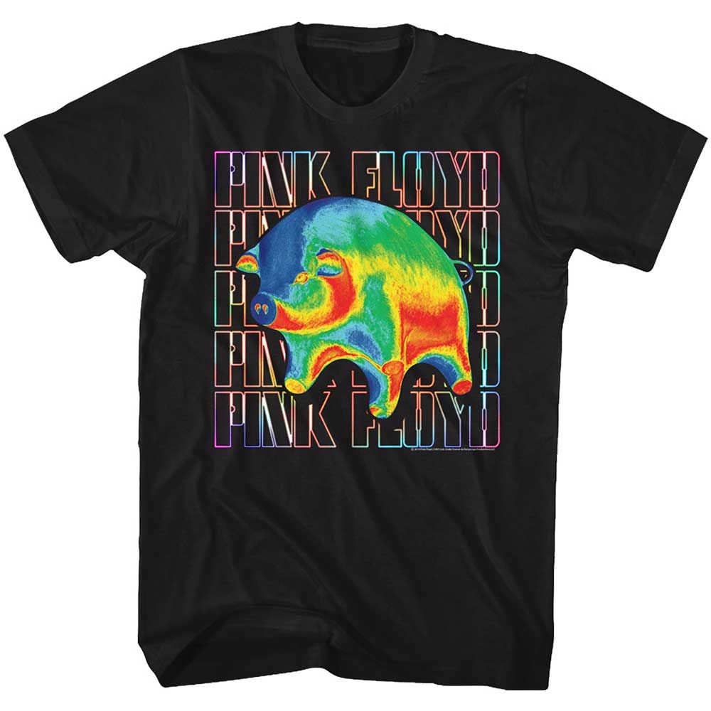 Black Pink Floyd t-shirt featuring a Pigs design