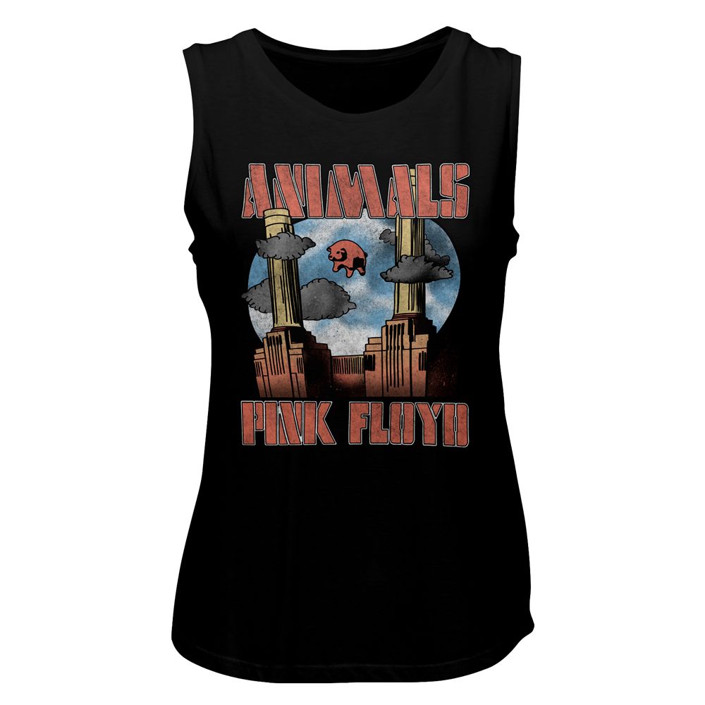 Pink Floyd Ladies Muscle Tank - Animals