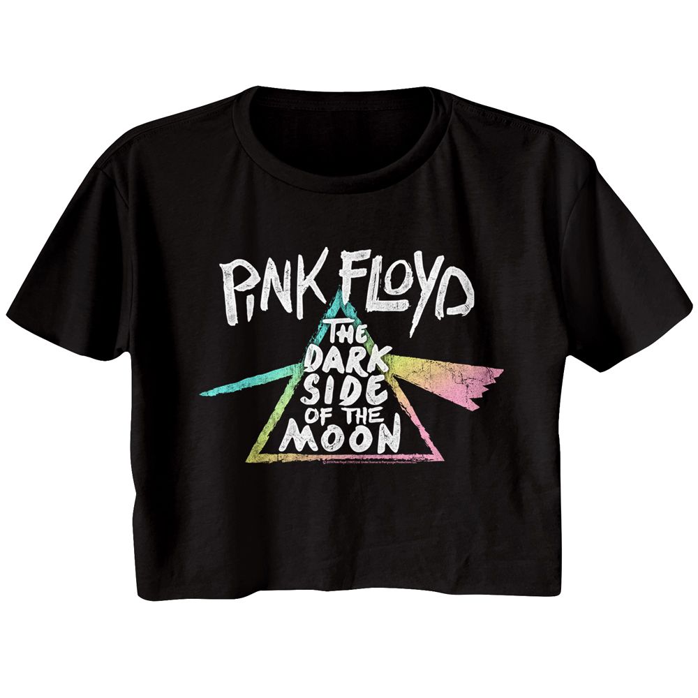Pink Floyd Ladies Crop Top - Dark Side Gradient