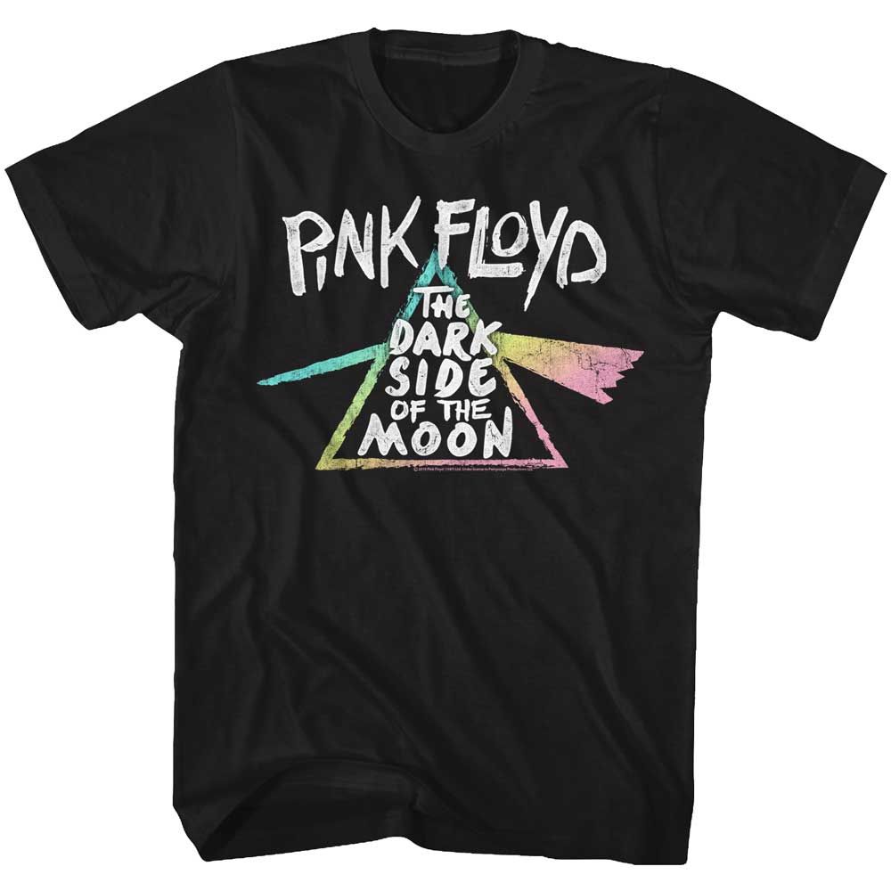Black Pink Floyd t-shirt featuring a Dark Side Gradient design
