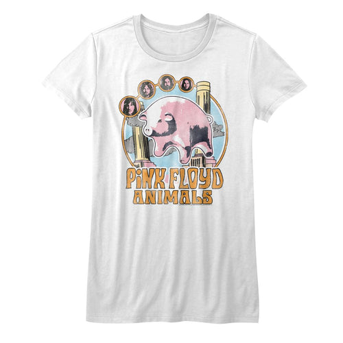 Pink Floyd Ladies T-Shirt - Circle Pig