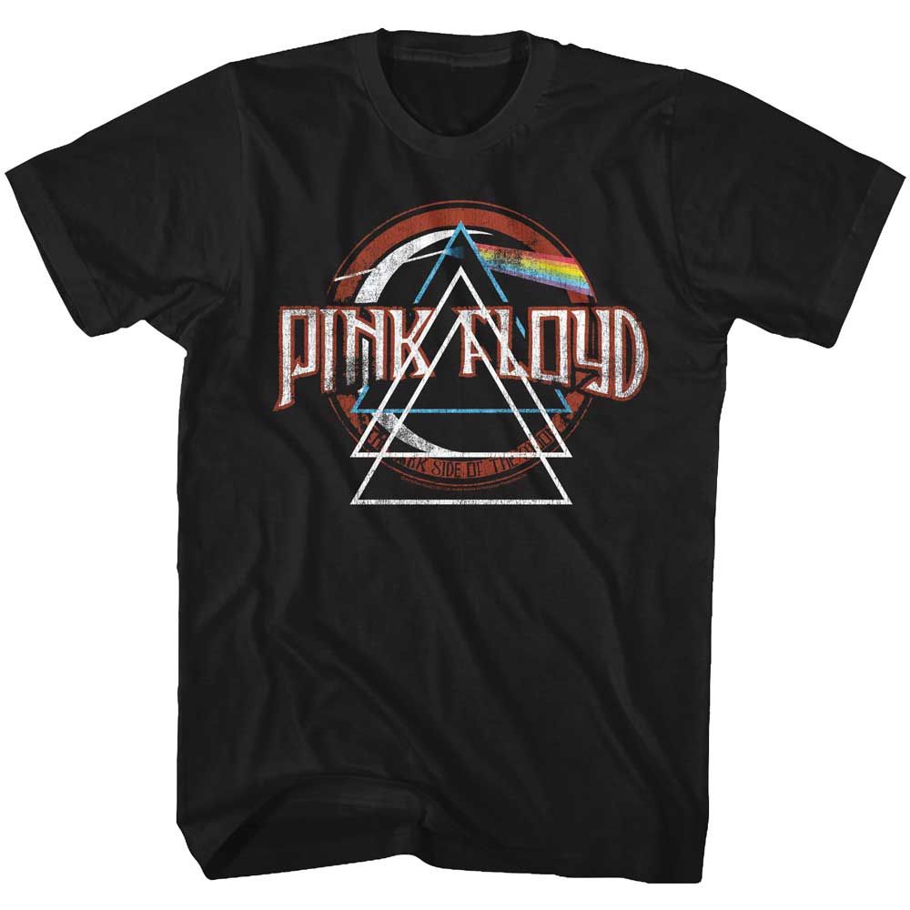 Black Pink Floyd t-shirt featuring a Triangle Triad design