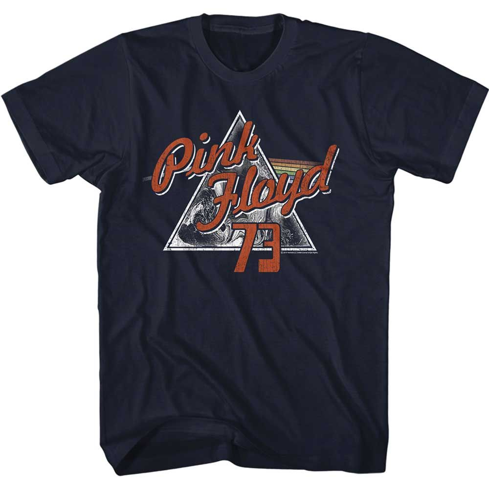 Navy Pink Floyd t-shirt featuring a PF 73 design