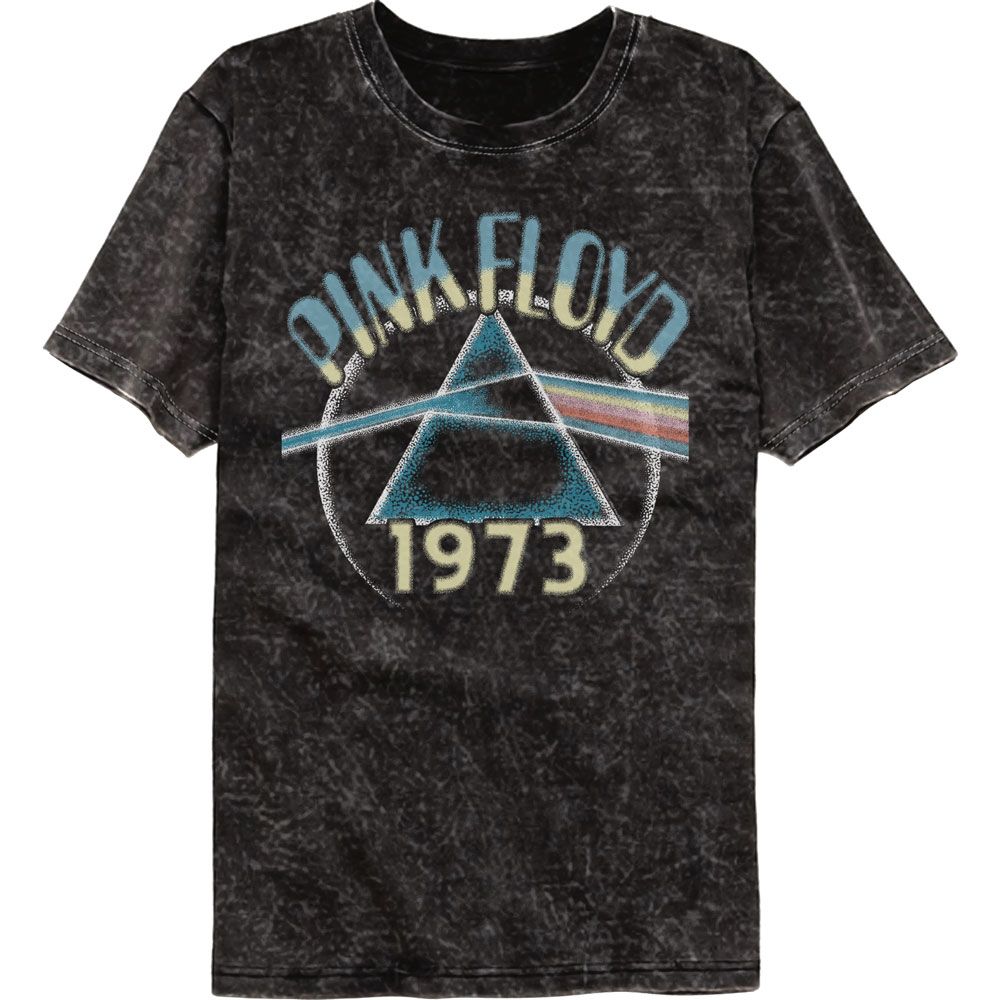 Pink Floyd Mineral Wash T-Shirt - Dotty Texture Circle