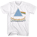 White Pink Floyd t-shirt featuring a Rainbow Prism with Logo design