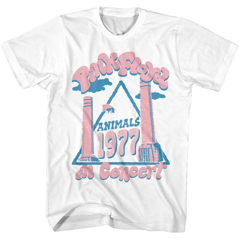 White Pink Floyd t-shirt featuring an Animals Concert design