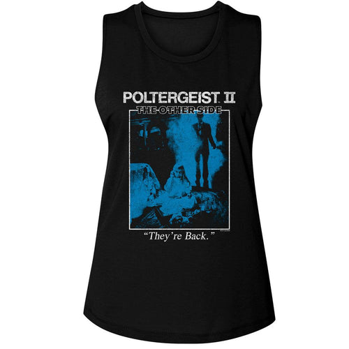 Poltergeist Ladies Muscle Tank - They're Back Poster