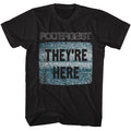 Black Poltergeist t-shirt featuring a They're Here design