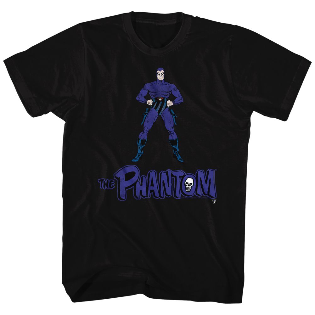 Black The Phantom t-shirt featuring a Phantom design