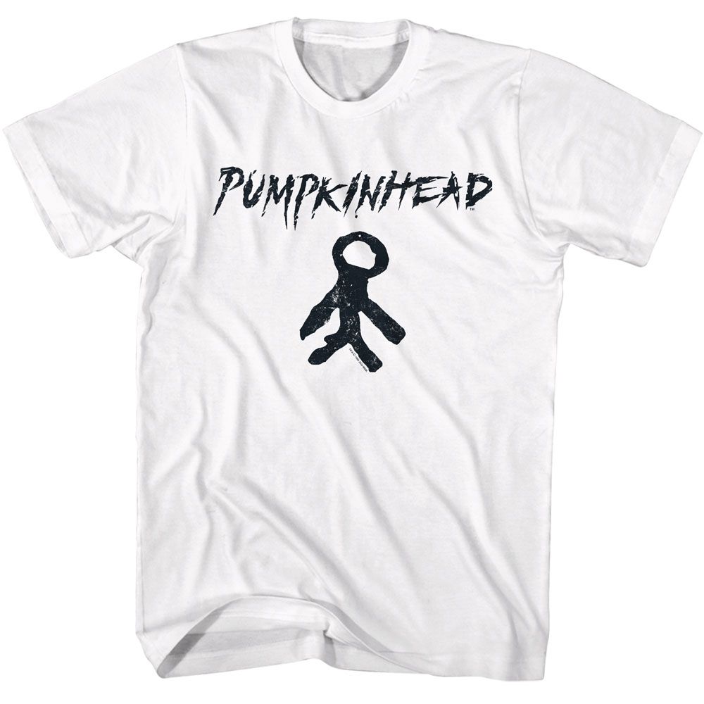 White Pumpkinhead t-shirt featuring a Pumpkinhead Charm and Logo design