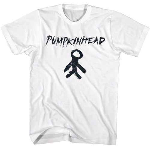 White Pumpkinhead t-shirt featuring a Pumpkinhead Charm and Logo design
