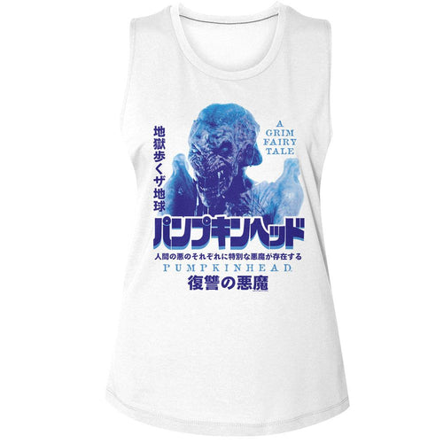 Pumpkinhead Ladies Muscle Tank - Kanji Poster