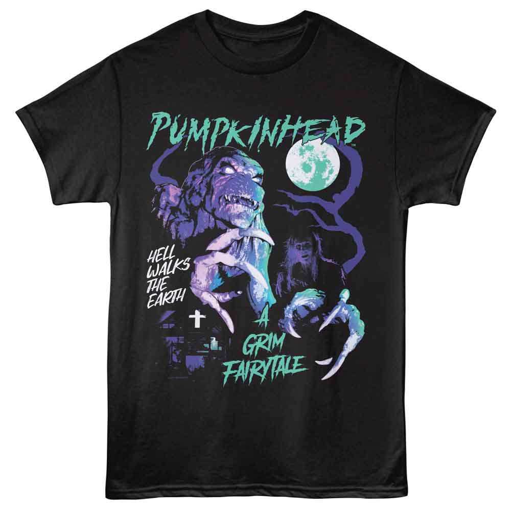 Black Pumpkinhead t-shirt featuring a He Walks the Earth design