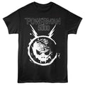 Black Powerman 5000 t-shirt featuring a Space Skull Logo design