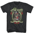 Black Heather Poison t-shirt featuring an In Poison We Trust design